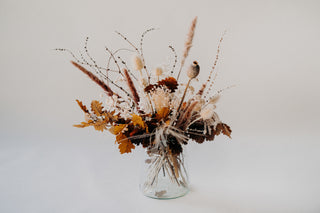 Glass Apothecary Vase of Dried Flowers