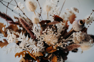 Glass Apothecary Vase of Dried Flowers