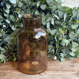 Shop Alea amber apothecary vase. A vintage-style glass vase perfect for dried flowers and stylish home décor.
