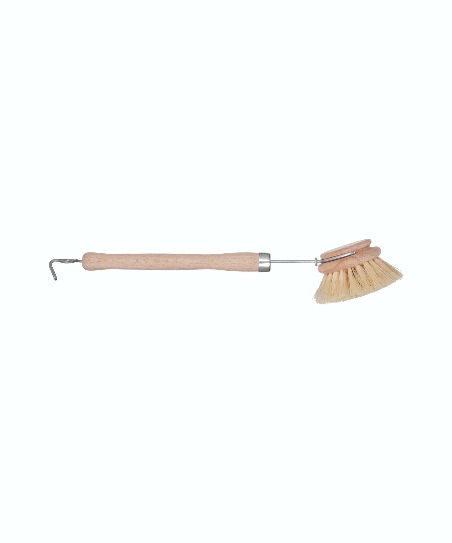 FSC-certified beech wood washing-up brush with natural Tampico bristles and hanging hook