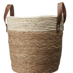enna woven natural basket plant pot cover