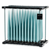 Ester & Erik Agave 42cm tapered dinner candle in a cool silvery blue-green with soft grey undertones, traditionally hand-dipped in Denmark.