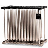 Ester & Erik Champagne 42cm tapered dinner candle in a sparkling metallic taupe with soft golden beige undertones, traditionally hand-dipped in Denmark.