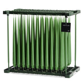 Ester & Erik Cut Grass 42cm tapered dinner candle in a fresh vibrant meadow green, traditionally hand-dipped and handcrafted in Denmark.