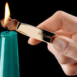 Ester & Erik Gold Candle Snuffer with elegant long handle and minimalist Scandinavian design, crafted in Denmark for extinguishing tapered candles.