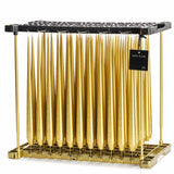 Ester & Erik Gold 42cm tapered dinner candle in a rich warm metallic gold with a soft shimmering finish, traditionally hand-dipped in Denmark.