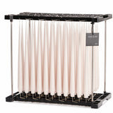 Ester & Erik Rose Water 42cm tapered dinner candle in a delicate pale blush pink with cool undertones, traditionally hand-dipped in Denmark.
