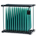 Ester & Erik Teal Tan 42cm tapered dinner candle in a saturated teal blue-green with warm muted undertones, traditionally hand-dipped in Denmark.