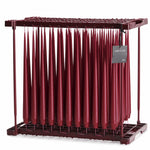 Ester & Erik Wine 42cm tapered dinner candle in a deep crushed-grape burgundy red with warm wine undertones, traditionally hand-dipped in Denmark.