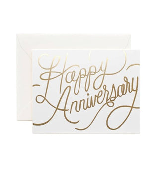 Happy Anniversary Gold Foil Card