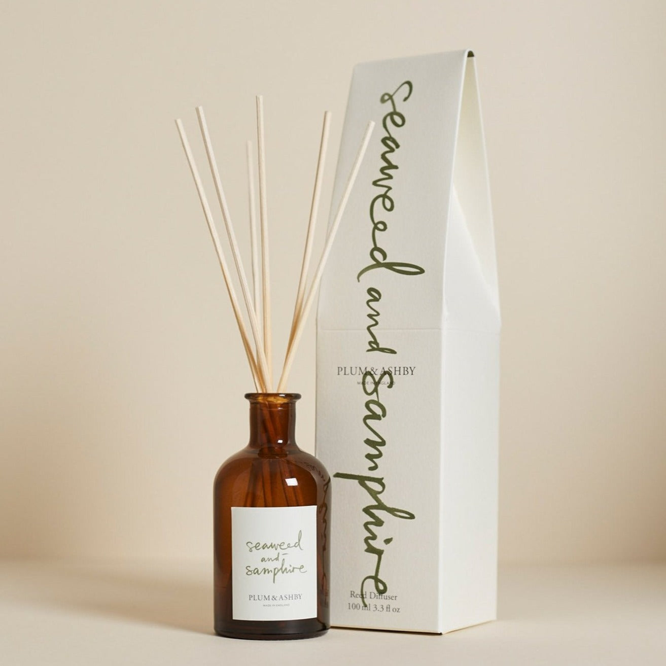 Shop Plum & Ashby Seaweed & Samphire Reed Diffuser. Fresh coastal fragrance with citrus, samphire & sea breeze for up to 8 weeks.