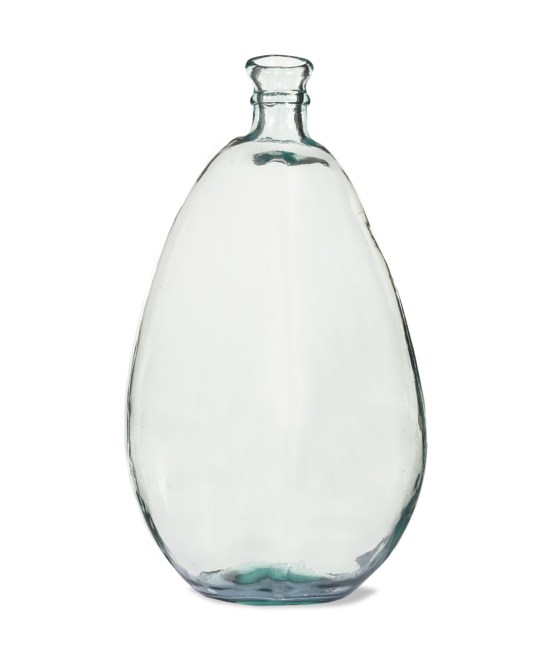 Wells Tall Turquoise Recycled Glass Bubble Vase measuring 47cm high.